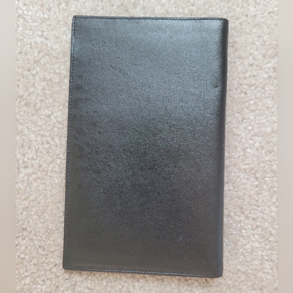 Vintage Bally Long Black Leather Card Holder/Wallet with Gold Logo - Picture 3 of 4